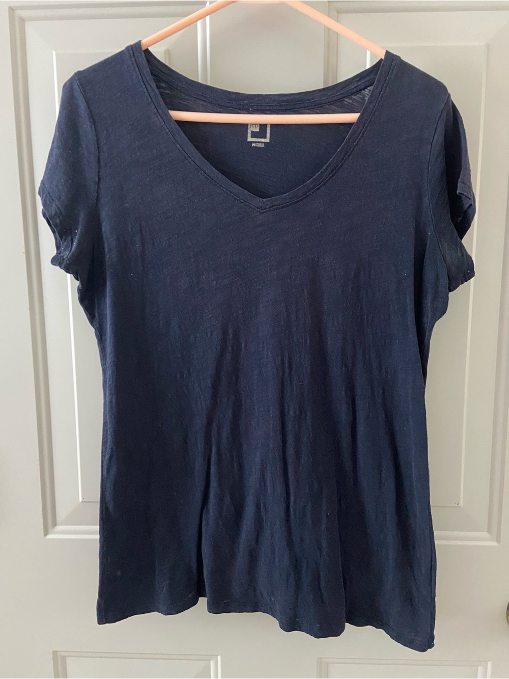 jcpenney Navy V-Neck Short Sleeve Tee
